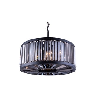Royce Edge 8-Light Matte Black Chandelier (matte black (royal cut silver shade crystals)) - Chandeliers For Bedrooms by Overstock.com