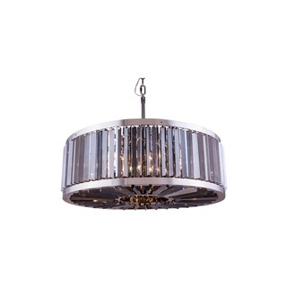 Royce Edge 10-Light Polished Nickel Chandelier (polished nickel (royal cut silver shade crystals)) - Chandeliers For Bedrooms by Overstock.com