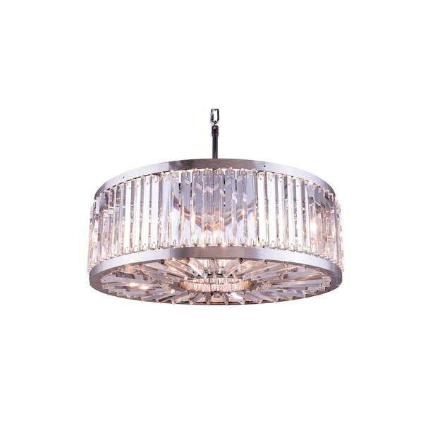 Royce Edge 10-Light Polished Nickel Chandelier