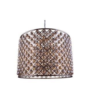 Royce Edge 12-Light Polished Nickel Chandelier (polished nickel (royal cut golden teak crystals)) - Chandeliers For Bedrooms by Overstock.com