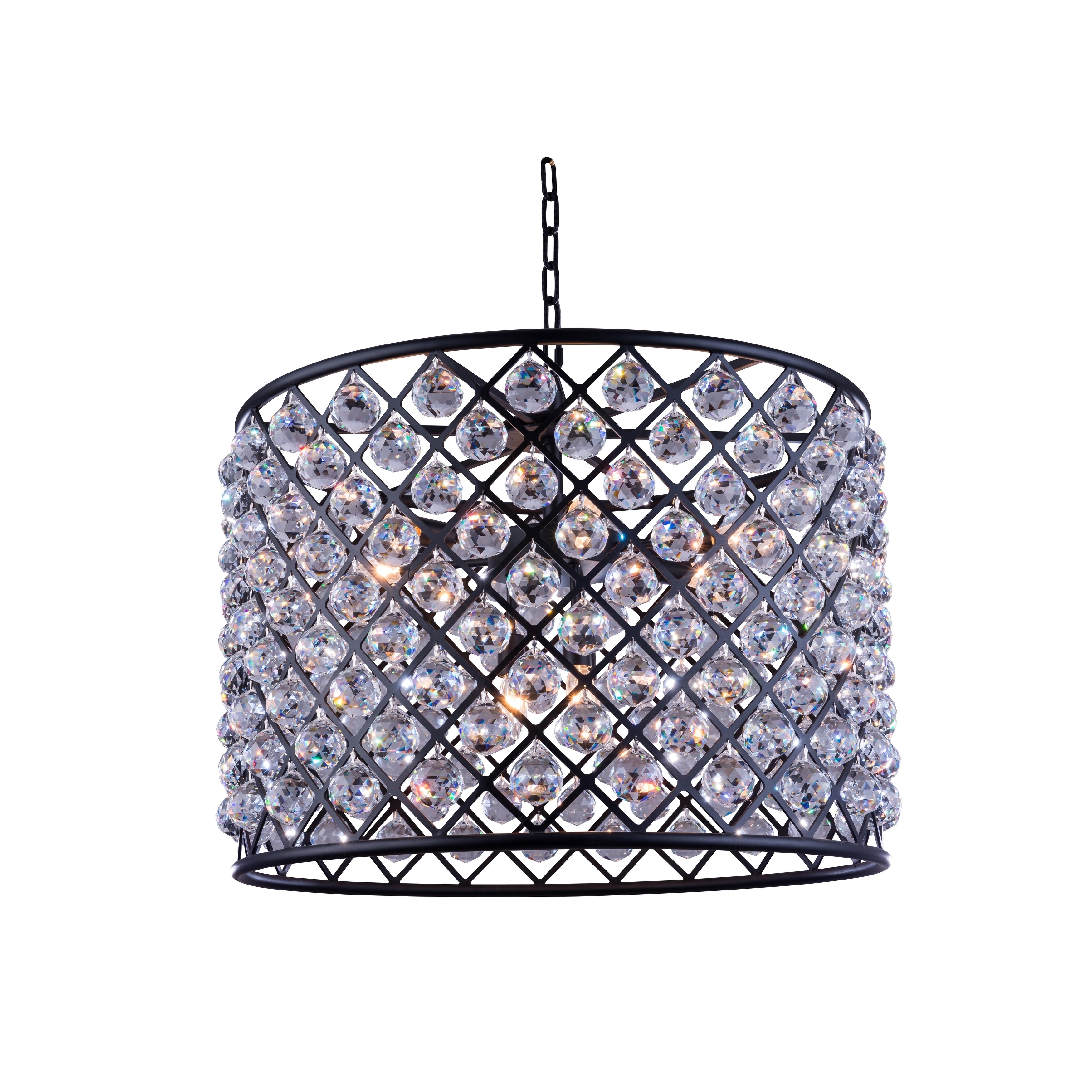 Royce Edge 8-Light Matte Black Chandelier (matte black (royal cut clear crystals)) - Chandeliers For Bedrooms by Overstock.com