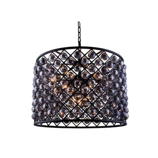 Royce Edge 8-Light Matte Black Chandelier (matte black (royal cut silver shade crystals)) - Chandeliers For Bedrooms by Overstock.com