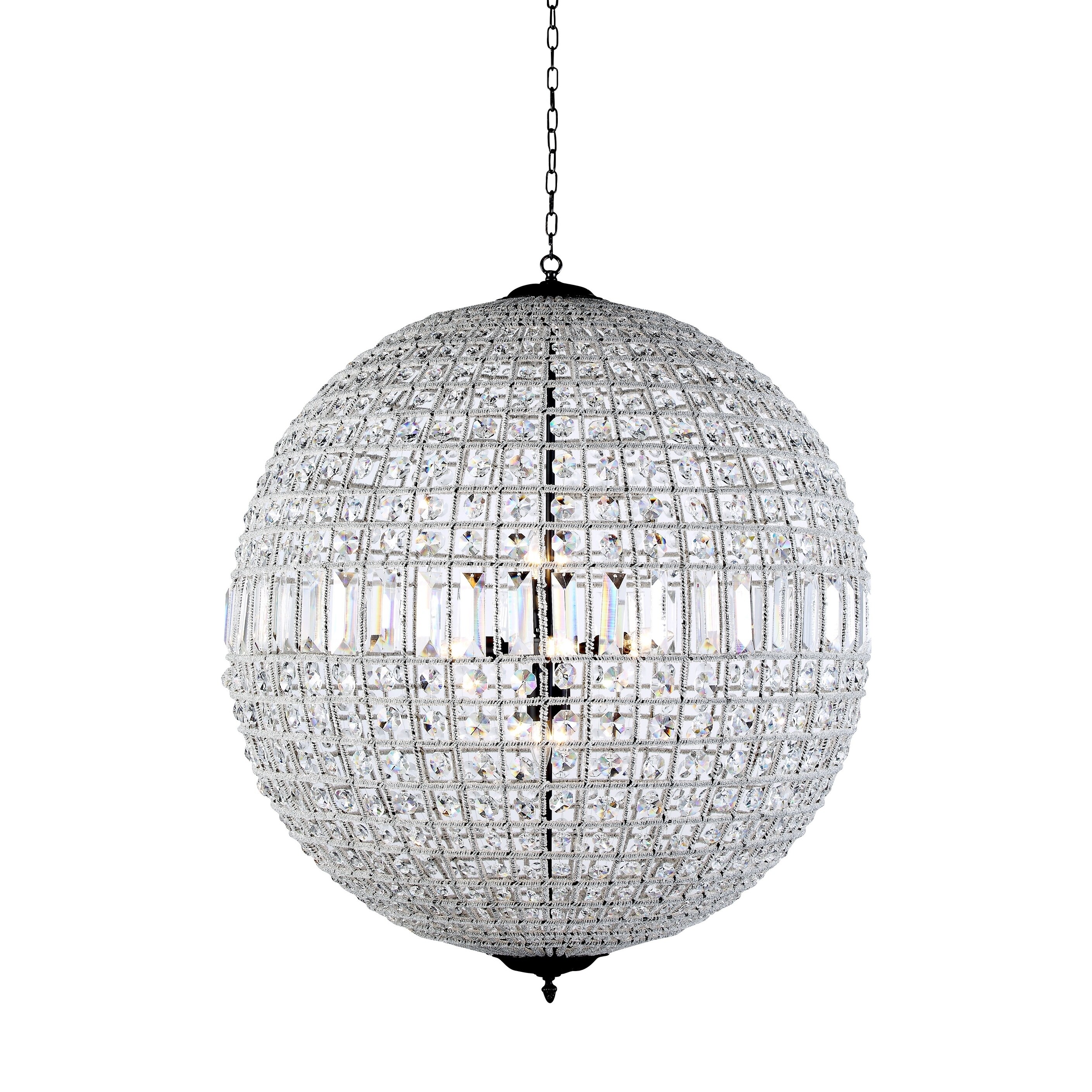 Royce Edge 8-Light Dark Bronze Chandelier (dark bronze (royal cut clear crystals)) - Chandeliers For Bedrooms by Overstock.com