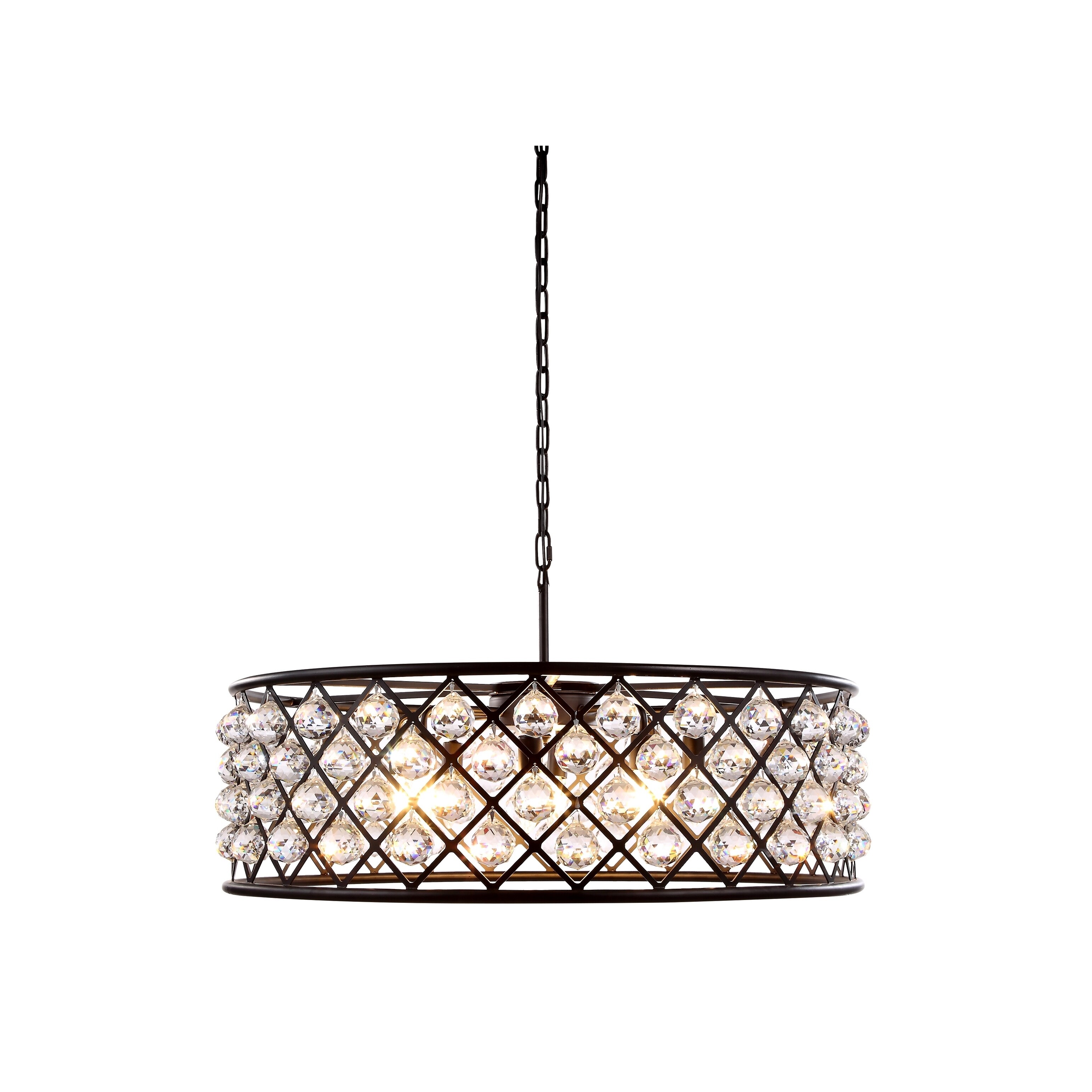 Royce Edge 8-Light Matte Black Chandelier (matte black (royal cut clear crystals)) - Chandeliers For Bedrooms by Overstock.com