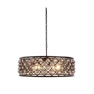 Royce Edge 8-Light Matte Black Chandelier (matte black (royal cut silver shade crystals)) - Chandeliers For Bedrooms by Overstock.com