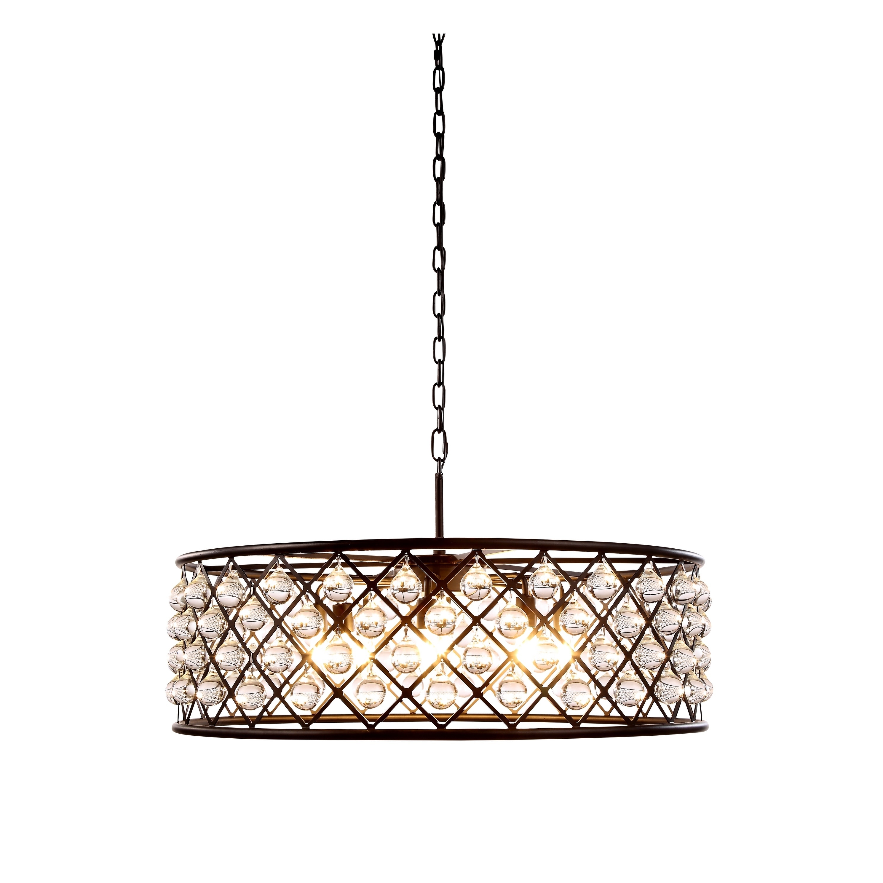 Royce Edge 8-Light Matte Black Chandelier (matte black (royal cut clear crystals)) - Chandeliers For Bedrooms by Overstock.com