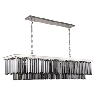 Royce Edge 12-Light Polished Nickel Chandelier (polished nickel (royal cut silver shade crystals)) - Chandeliers For Bedrooms by Overstock.com