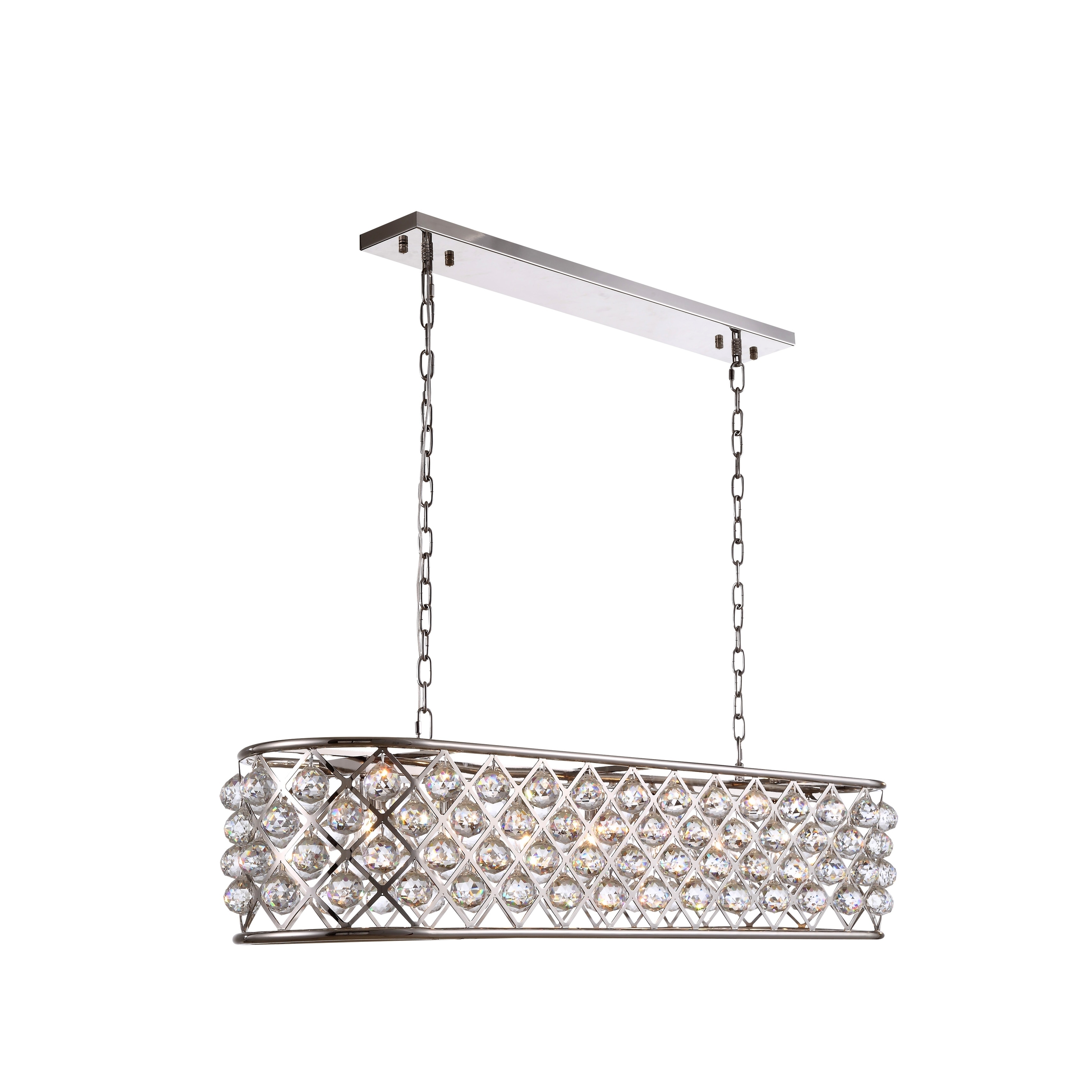 Royce Edge 7-Light Polished Nickel Chandelier (polished nickel (royal cut clear crystals)) - Chandeliers For Bedrooms by Overstock.com