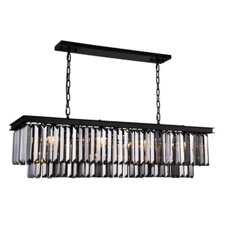Royce Edge 12-Light Matte Black Chandelier (matte black (royal cut silver shade crystals)) - Chandeliers For Bedrooms by Overstock.com