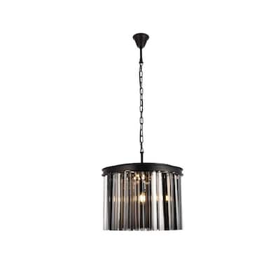 Royce Edge 6-Light Matte Black Pendant