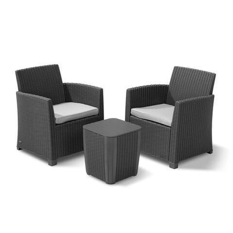 Keter Corona 3-Piece All-Weather Outdoor Patio Balcony Set