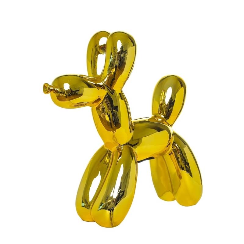 Interior Illusions Plus Yellow Ceramic Dog Piggy Bank - 12" tall