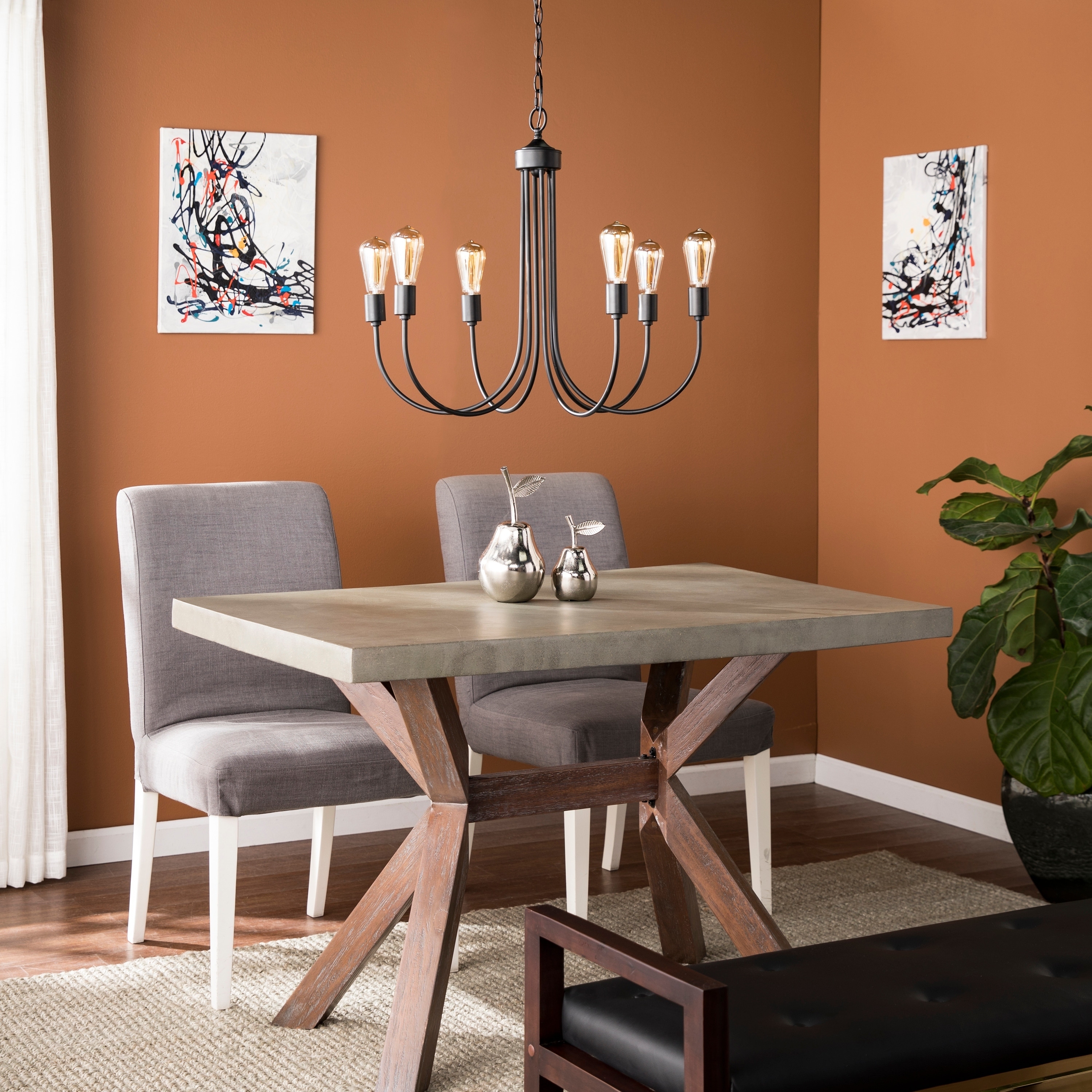 Copper Grove Beeskow Matte Black 6-light Chandelier - Chandeliers For Bedrooms by Overstock.com