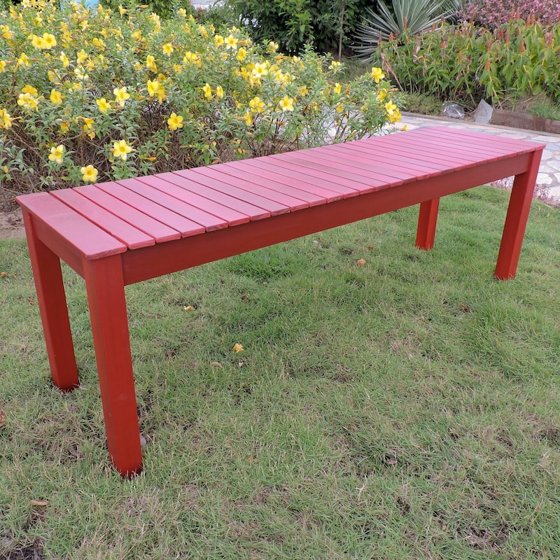Royal Fiji 52-inch Garden Bench - Barn Red