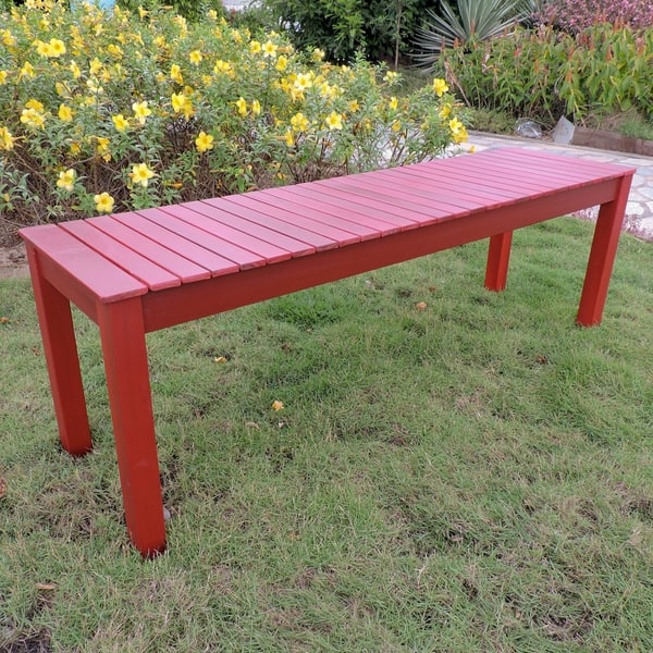 slide 3 of 2, International Caravan Royal Fiji 52-inch Garden Bench Barn Red