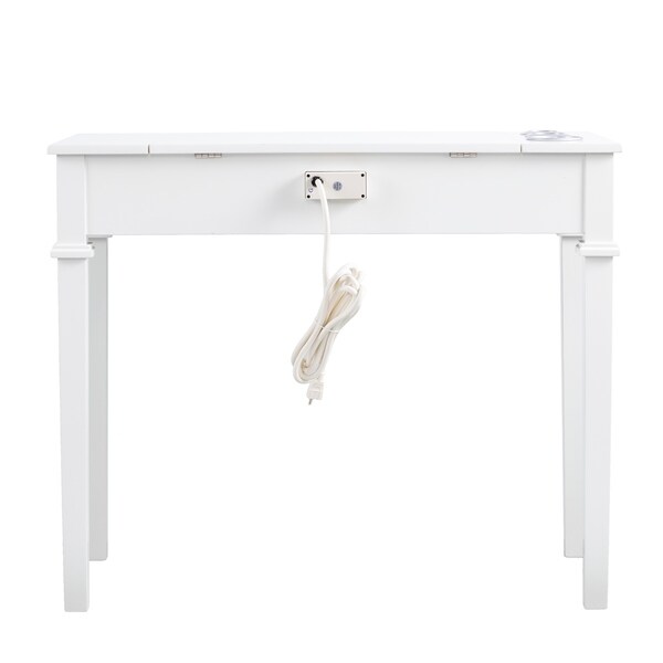 makeup vanity with plugs