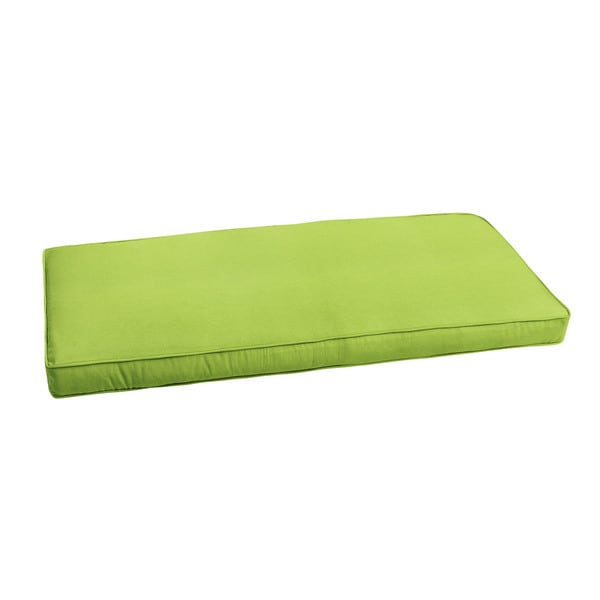 Sunbrella Macaw Green Indoor Outdoor Bench Cushion 55