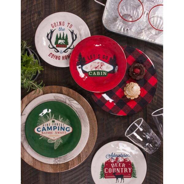 Shop Vintage Lodge Buffalo Check Dinner Plate Overstock 20305460