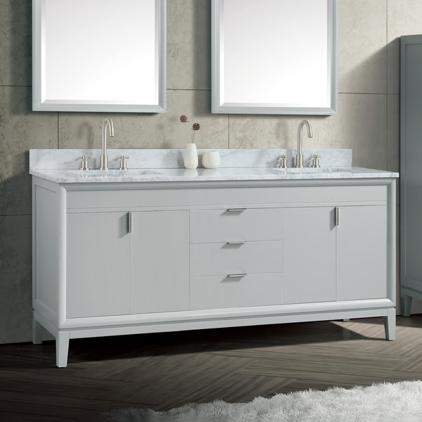 Avanity Emma 73 In. Dove Gray Vanity Combo With Top And Sink - Bed Bath ...