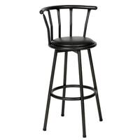 The Gray Barn Parker Swivel Powder Coated Black Barstool