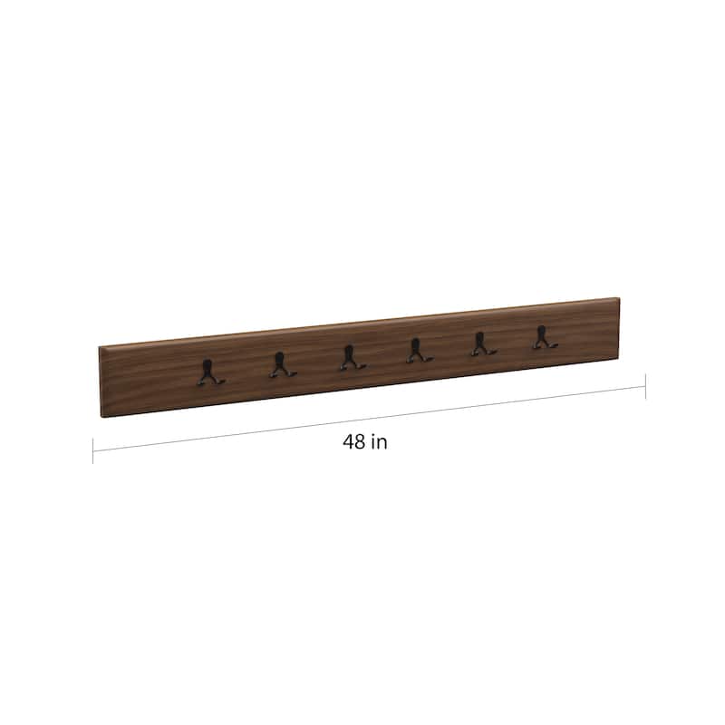Carbon Loft Kenyon Natural Brown Wood/Metal 48-inch Coat Hooks