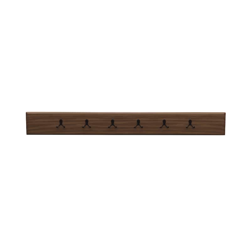 Carbon Loft Kenyon Natural Brown Wood/Metal 48-inch Coat Hooks