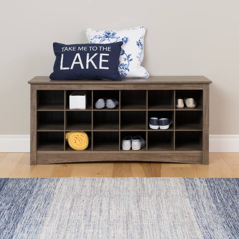 The Gray Barn Waggoner Drifted Grey Cubbie Storage Bench - Drifted Gray