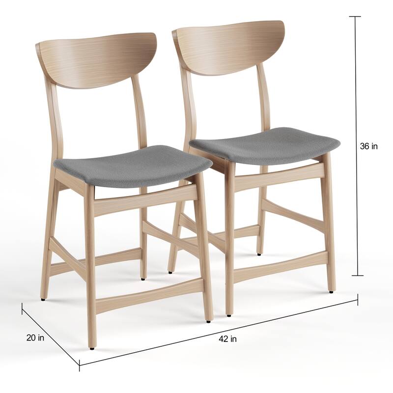 Carson Carrington Lund Wood 24inch Counter Stool (Set of 2) by