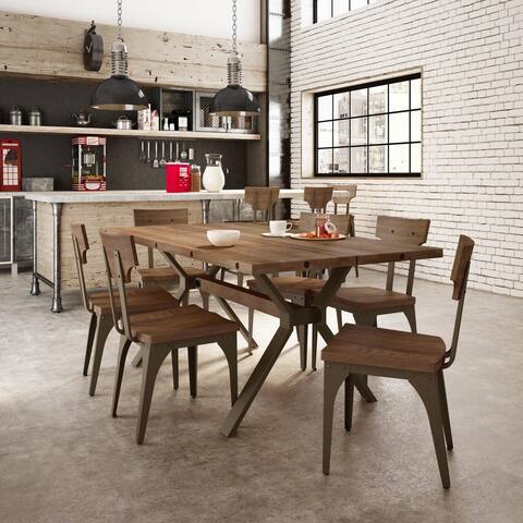 Amisco Laredo Table and Station Chairs 7-piece Dining Set