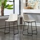 Carbon Loft Inyo Vintage PU Leather Counter Height Stools (Set of 2) - Thumbnail 18