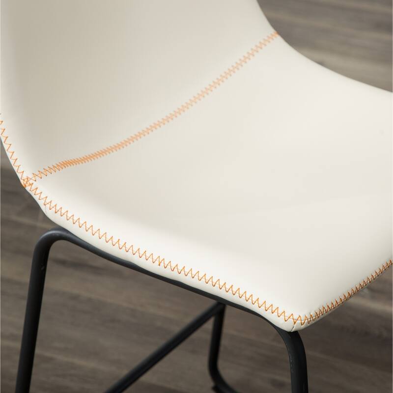 Roundhill Furniture Carbon Loft Inyo PU Leather Vintage Barstools (Set of 2)