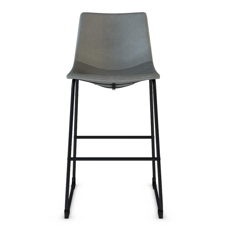 Roundhill Furniture Carbon Loft Inyo PU Leather Vintage Barstools (Set of 2)