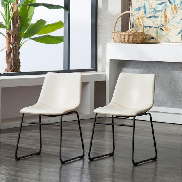 Carbon Loft Inyo PU Leather Dining Chairs (Set of 2)