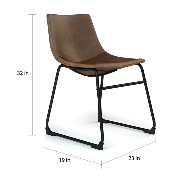 Carbon Loft Inyo PU Leather Dining Chairs (Set of 2)