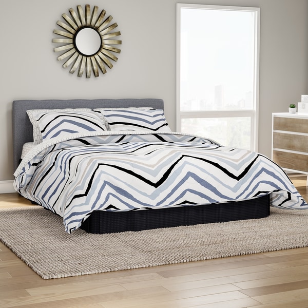 the curated nomad sorrento blue chevron bed in a bag set