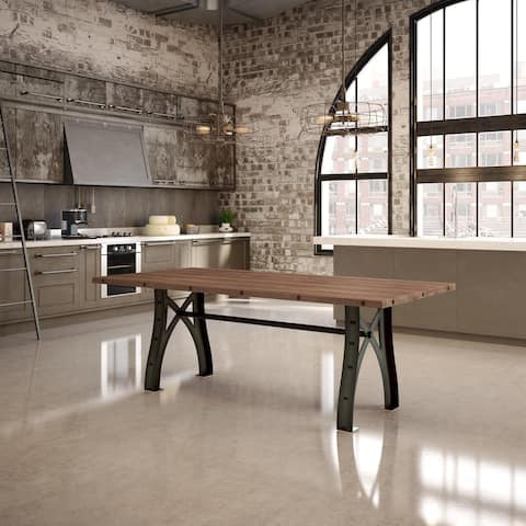Amisco Sierra 40" x 84 " Dining Table with Distressed Solid Wood Top
