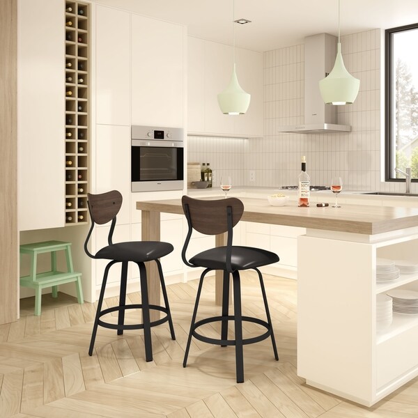 Carbon Loft Simpson Armless Swivel Metal Stool