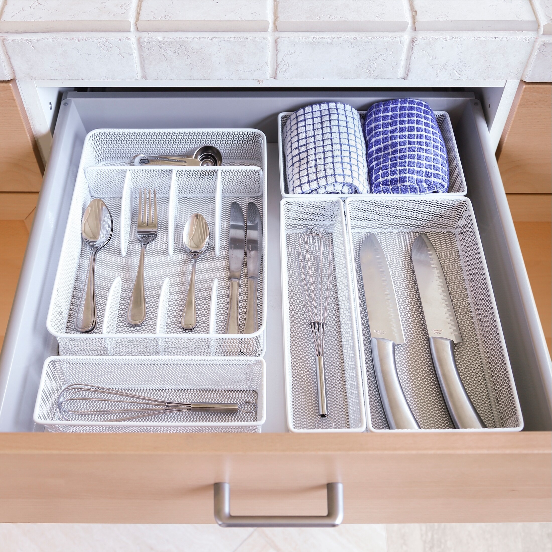 Shop Seville Classics Steel Mesh Tray Drawer Organizer And Box
