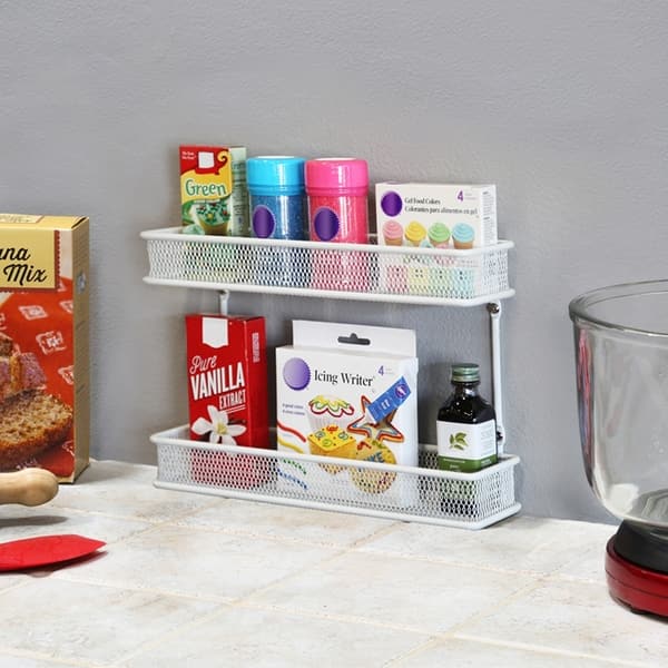 Shop Seville Classics 2 Tier Countertop And Wall Mount Spice Rack