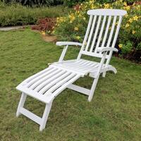 International Caravan Royal Fiji Multi-Position Steamer Deck Lounger
