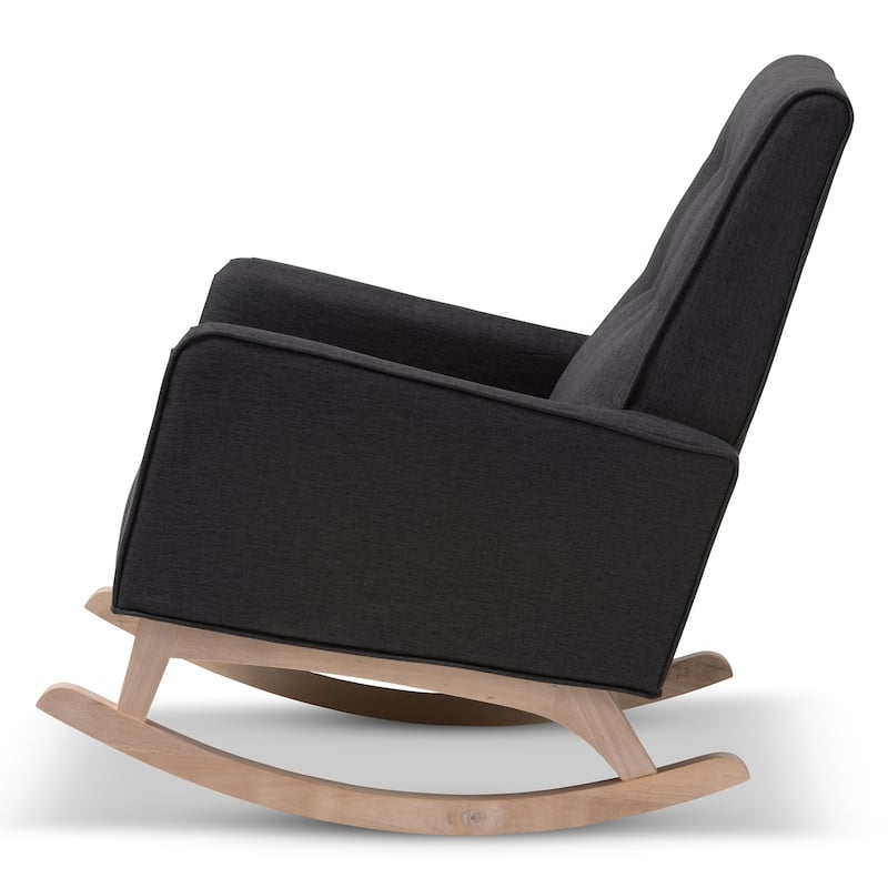 Mid-century Fabric Rocking Chair by Baxton Studio