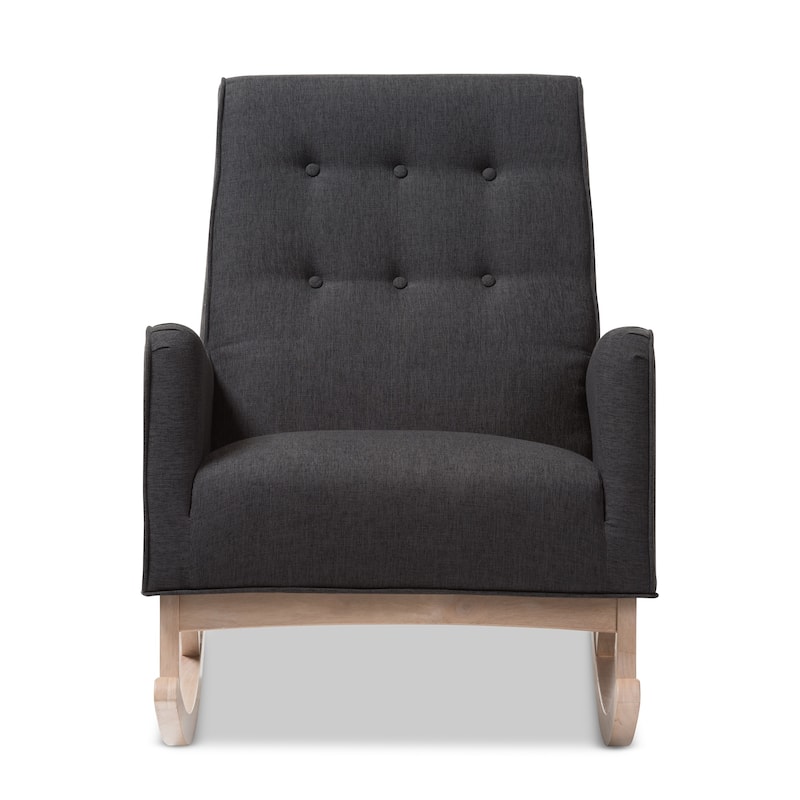Mid-century Fabric Rocking Chair by Baxton Studio