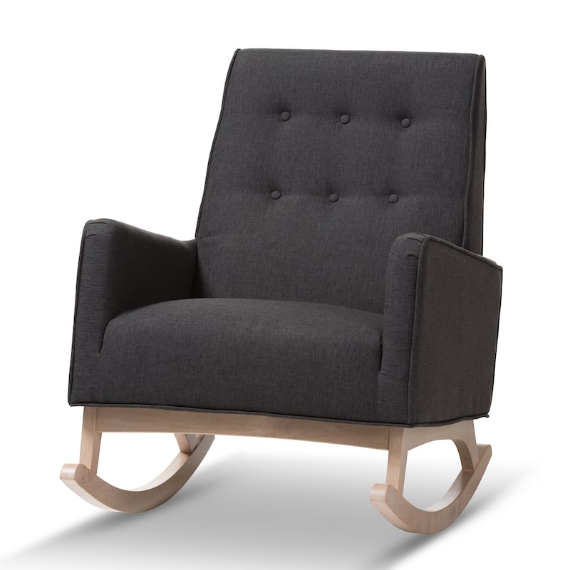 Mid-century Fabric Rocking Chair by Baxton Studio