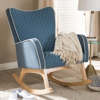 Mid-century Fabric Rocking Chair by Baxton Studio - Bed Bath & Beyond ...
