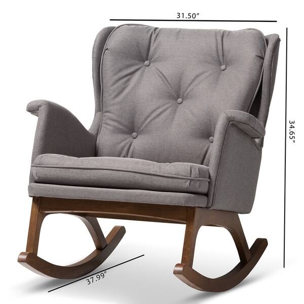 Mid-century Fabric Rocking Chair by Baxton Studio - Bed Bath & Beyond ...