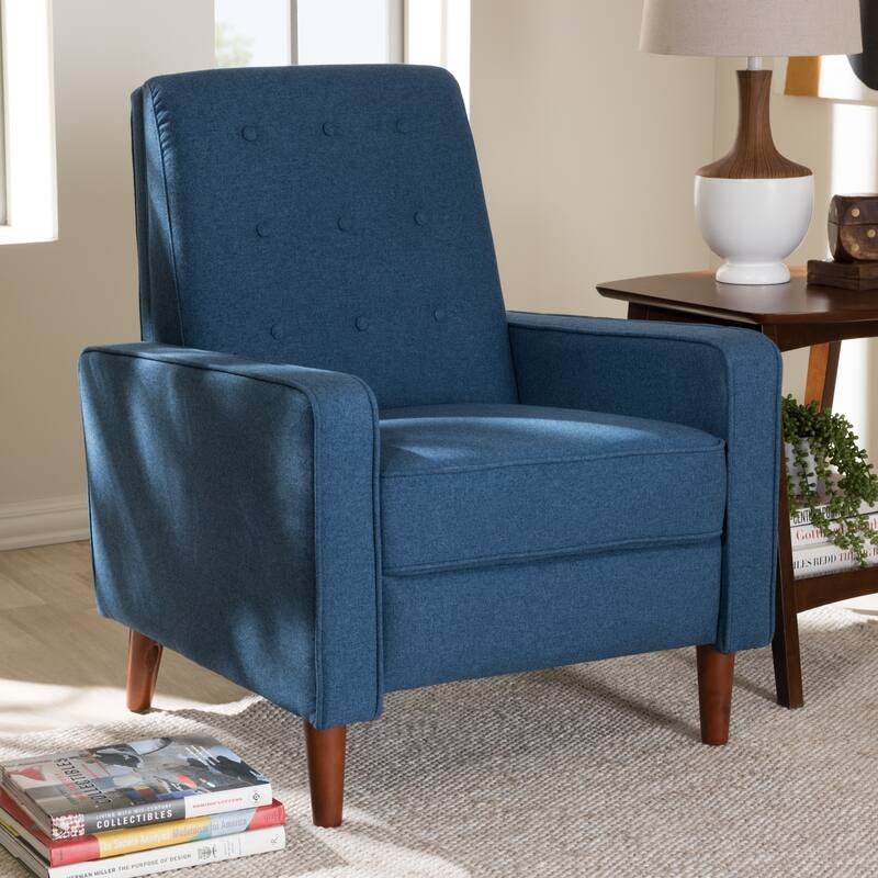 Mid-century Fabric Recliner by Baxton Studio