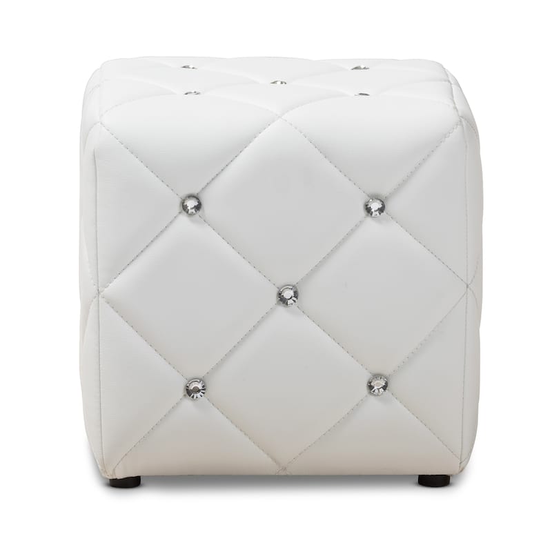Contemporary Faux Leather Ottoman by Baxton Studio