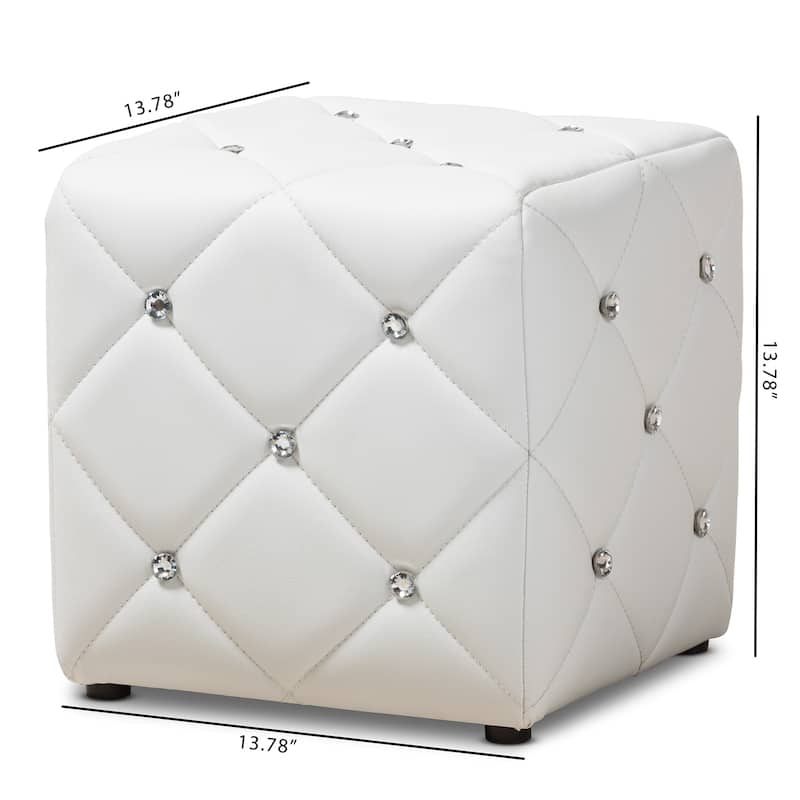 Contemporary Faux Leather Ottoman by Baxton Studio