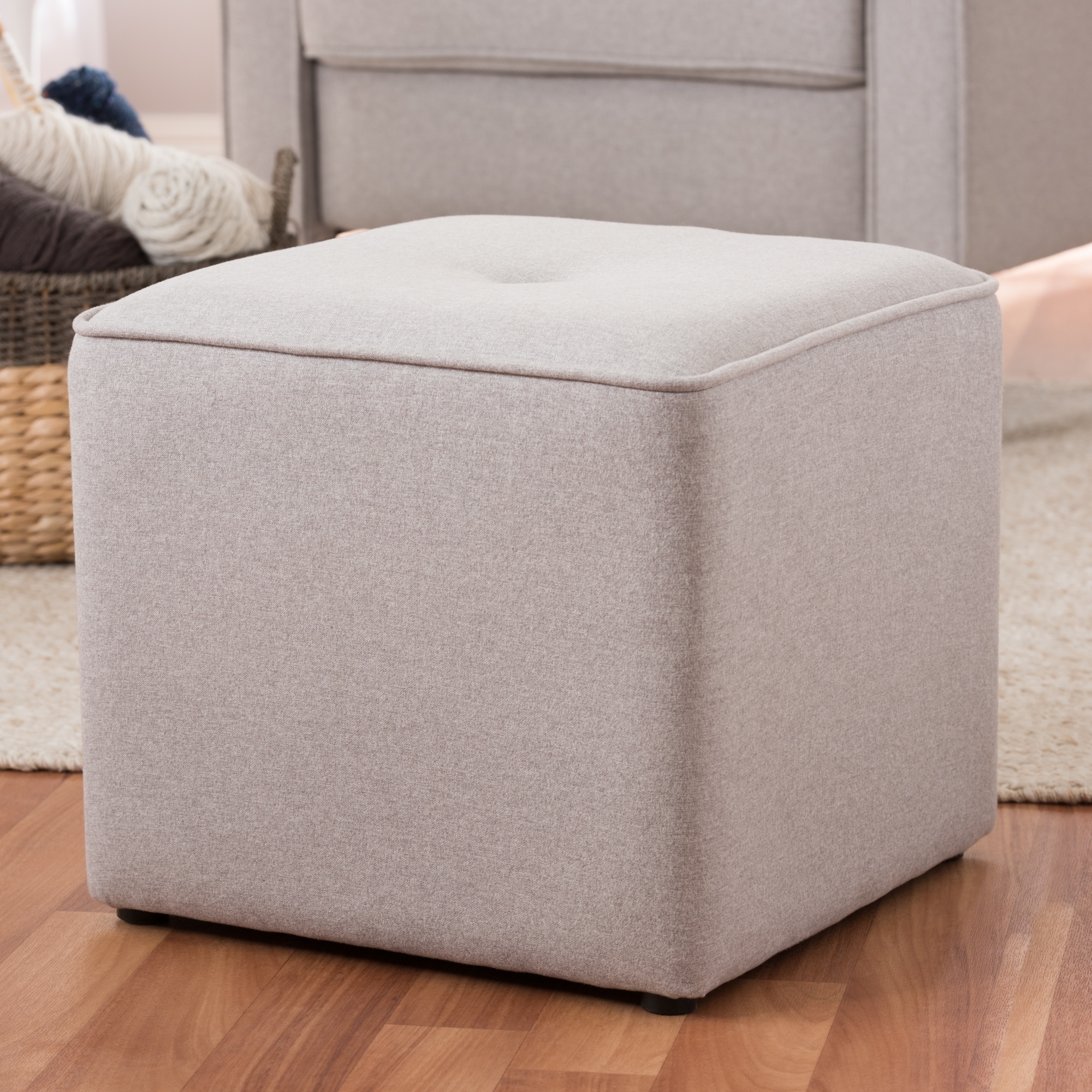 Contemporary Fabric Ottoman by Baxton Studio On Sale Bed Bath