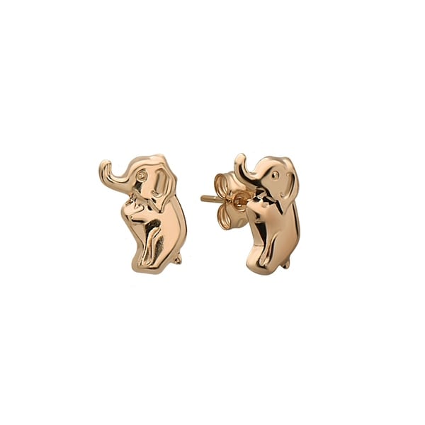 Pori Jewelers 14k Solid Gold Elephant High Polished Stud Pori Jewelers 14k Solid Gold Elephant High Polished Stud Earrings